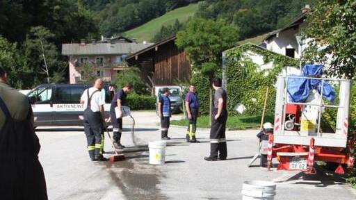 Ölspur in Marktschellenberg