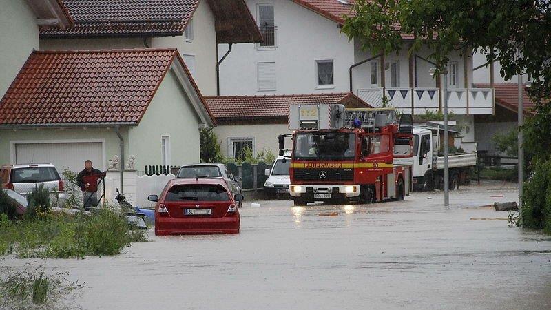 Hochwasser in Freilassing