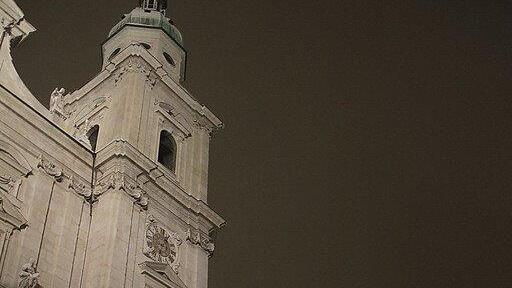 Winternacht in der Stadt Salzburg