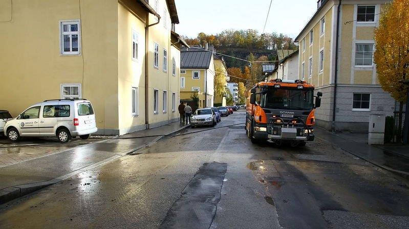 Baugrube überschwemmt