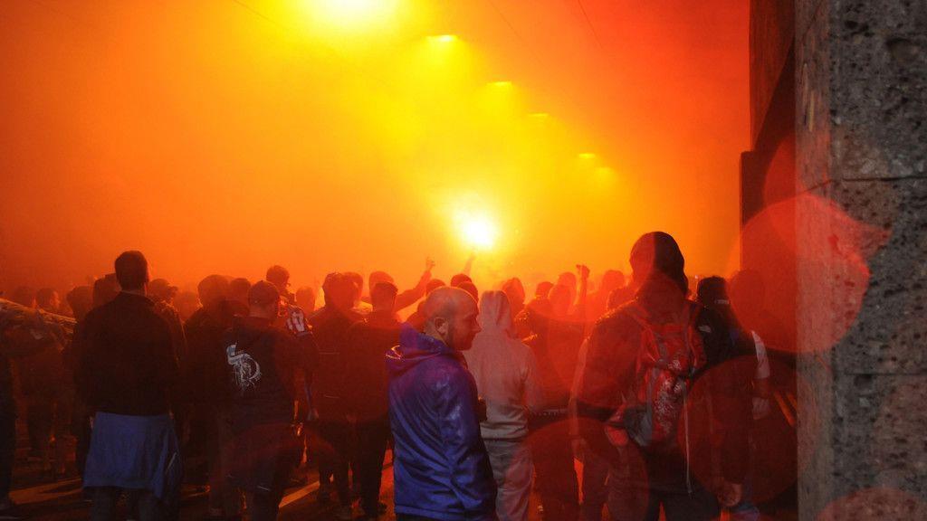 EL-Halbfinale in Salzburg: Fan-Marsch der Marseille-Anhänger