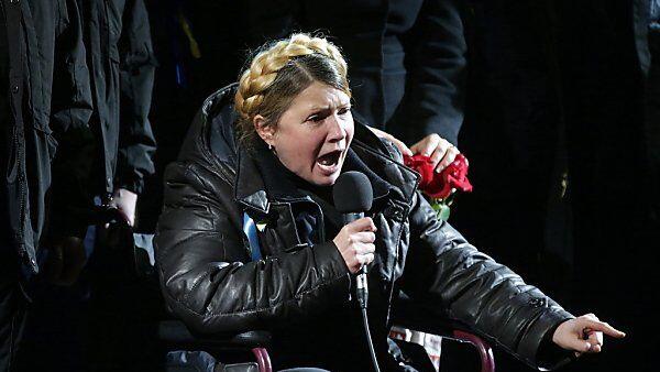 Oppositionspolitikerin Timoschenko auf dem Maidan