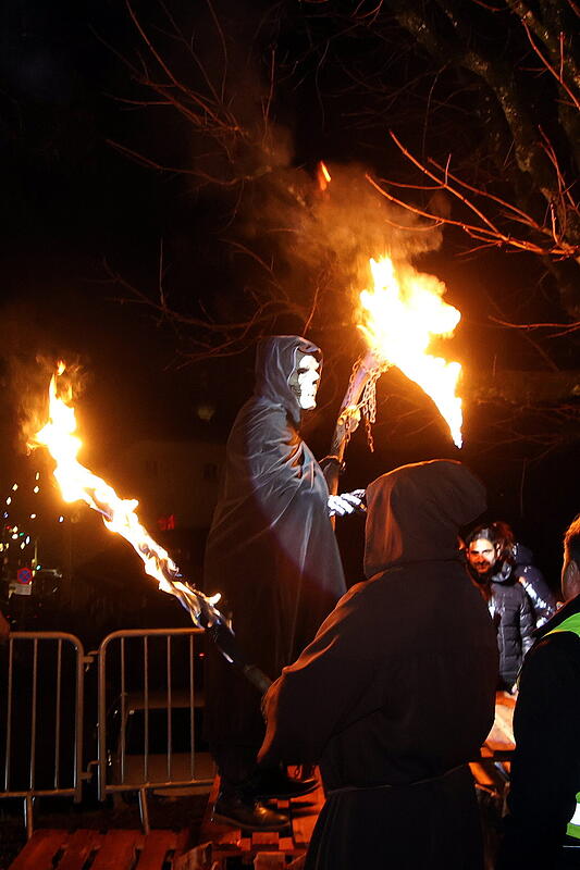 St. Leonhard Krampus-Show beim Untersberg