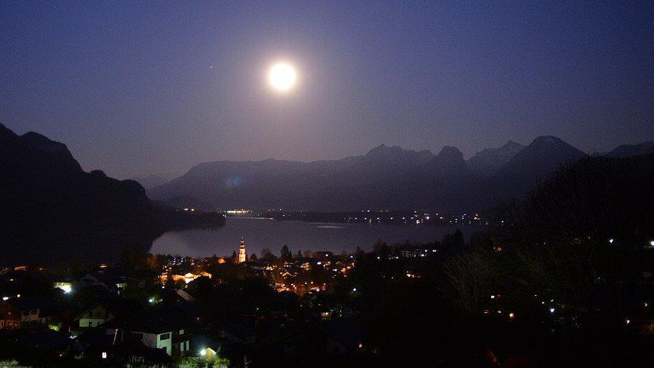 Mondfinsternis über St. Gilgen