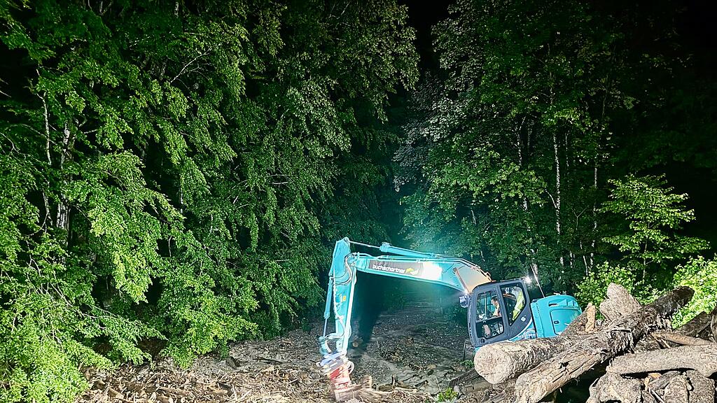 Mure auf Kienbergwand Landesstraße zwischen St. Gilgen und Oberwang