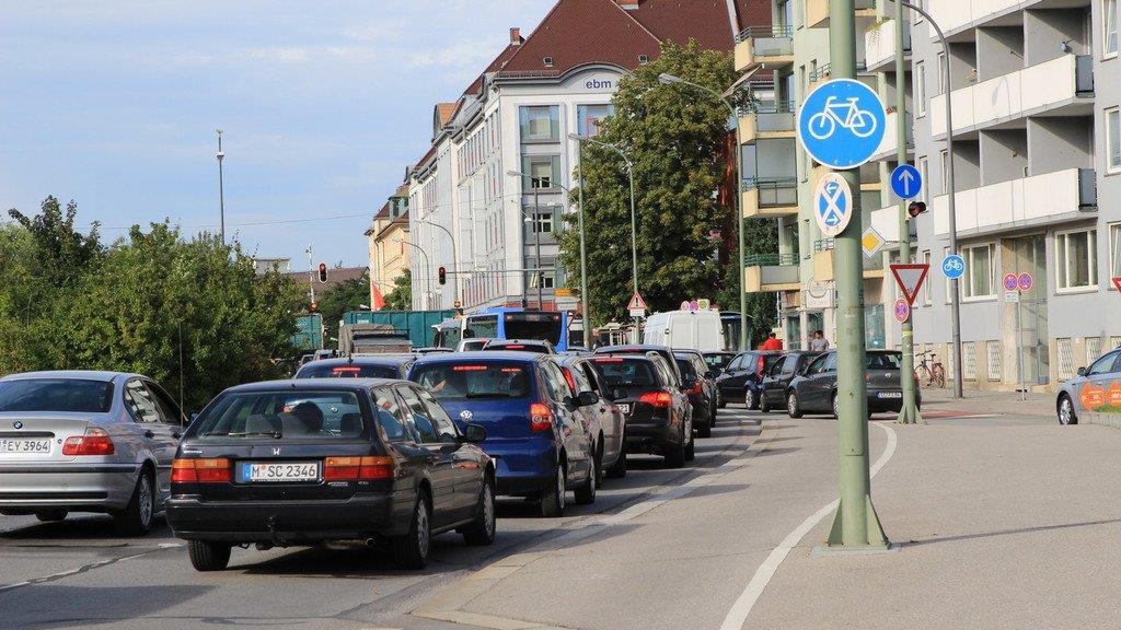 Leere Straßen in München