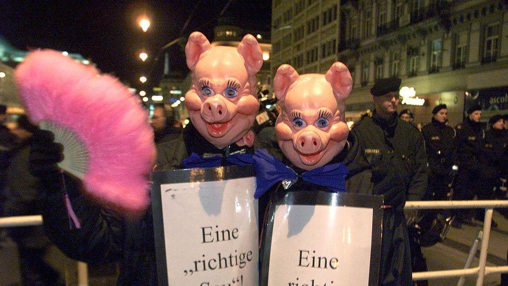 Opernball-Demo im Jahr 2000