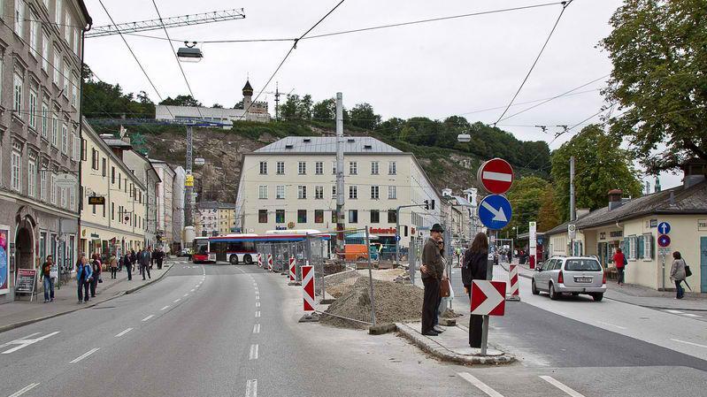 Bauarbeiten am Hanuschplatz