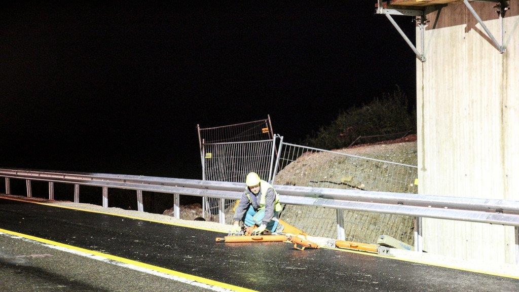 Bauarbeiten auf der A8