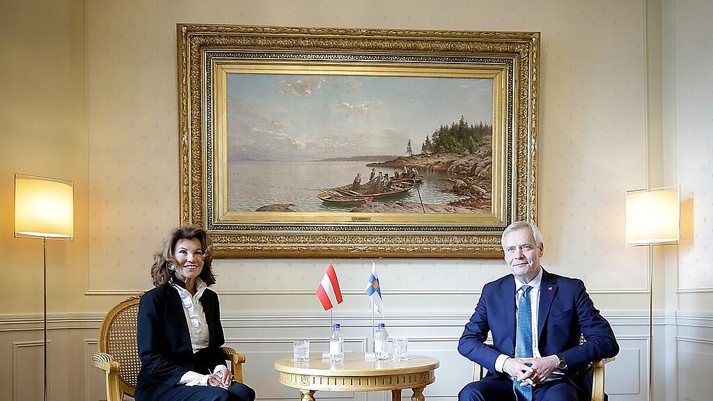 Kanzlerin Bierlein und Finnlands Premierminister Rinne in Helsinki