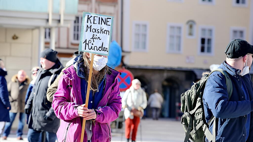 Corona-Demonstration in der Stadt Salzburg