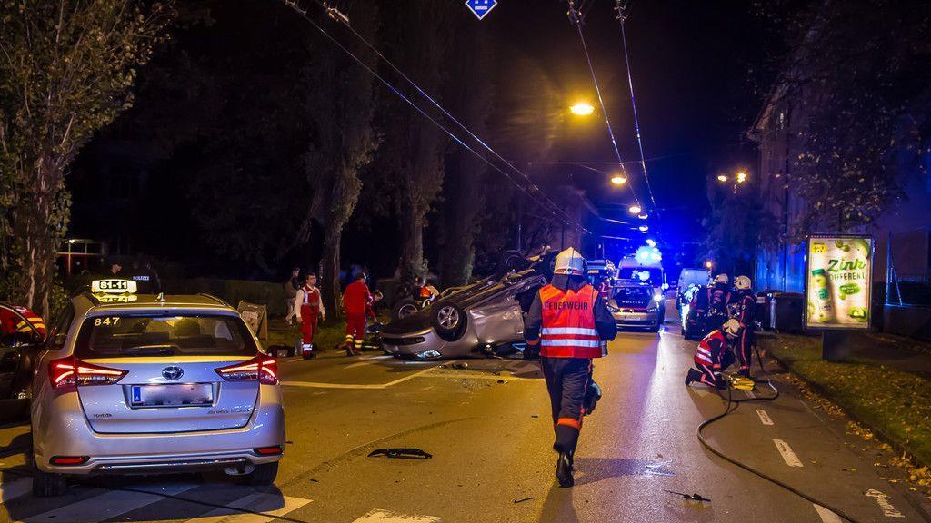 Pkw-Überschlag in der Stadt Salzburg