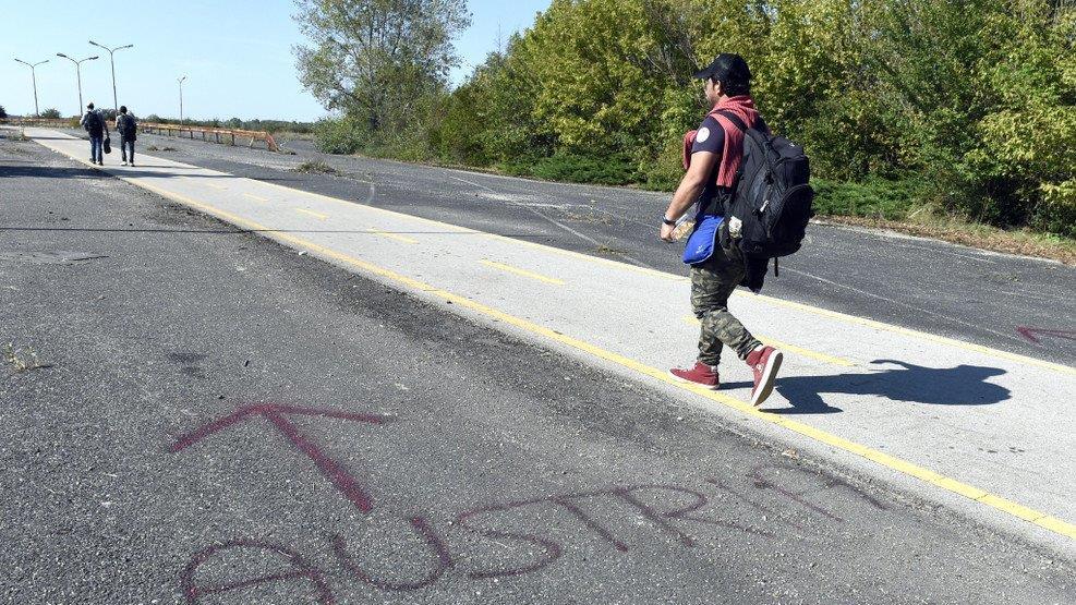 Bilder von Flüchtlingen am 12.9.15