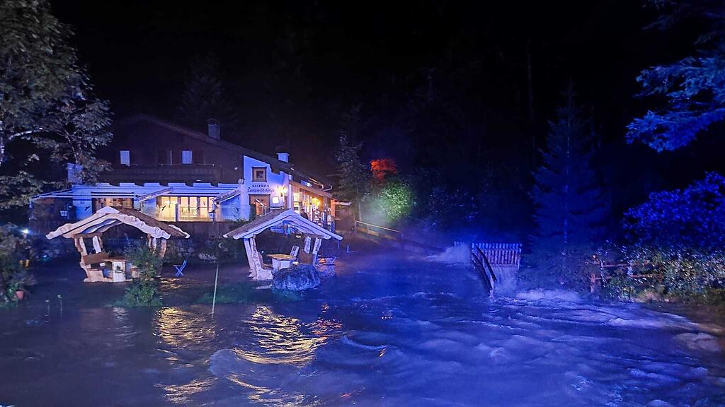 Überflutung St. Martin bei Lofer