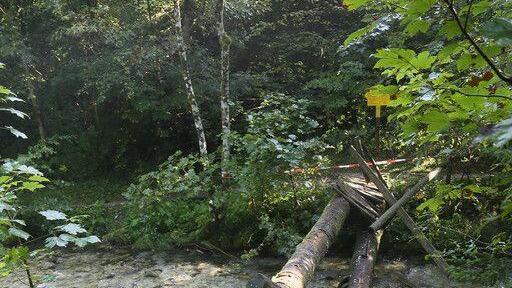 Brücke in Schneizlreuth eingestürzt