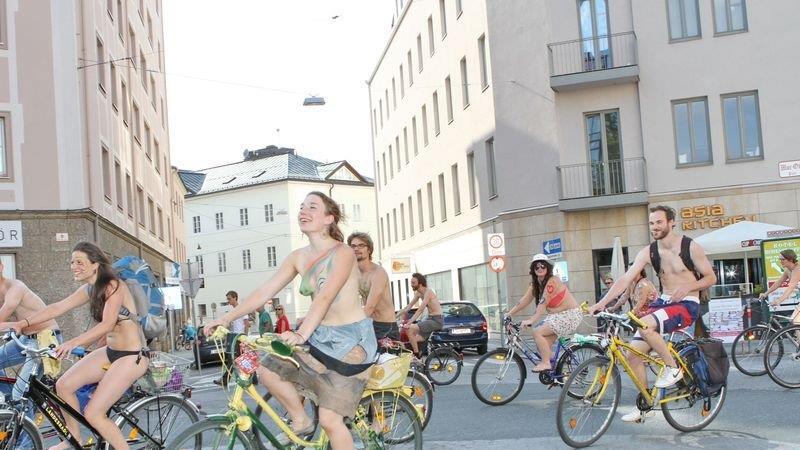 World Naked Bike Ride in Salzburg
