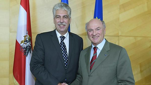 Erstes Arbeitsgespräch mit Landeshauptmann Pröll
