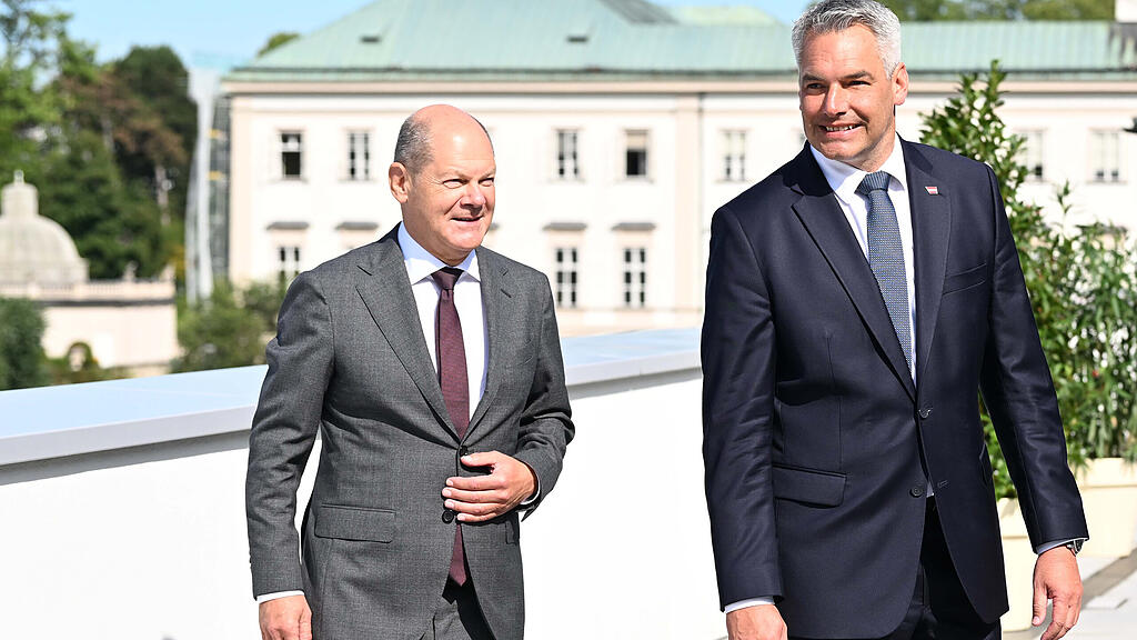 Olaf Scholz auf Salzburg-Besuch mit Karl Nehammer