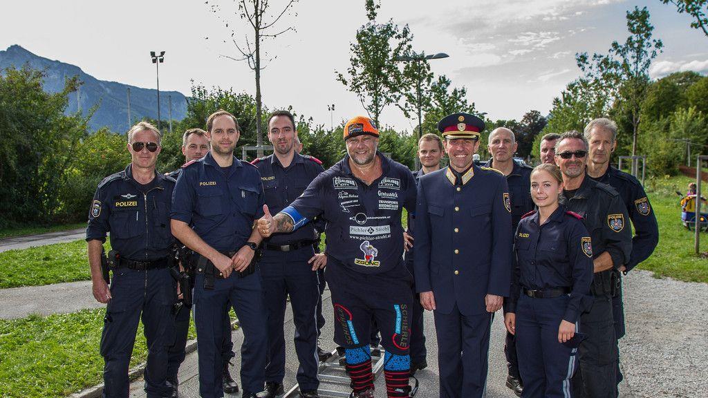 Tag der Polizei: Weltrekord von Franz Müllner