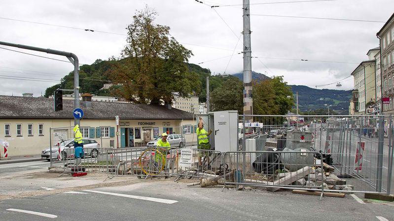 Bauarbeiten am Hanuschplatz