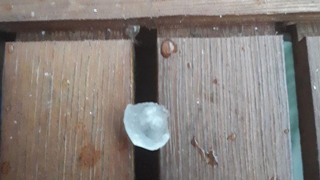 Hagel in der Stadt Salzburg