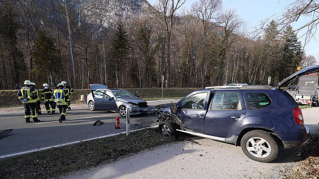 Unfall auf B21 bei Bad Reichenhall