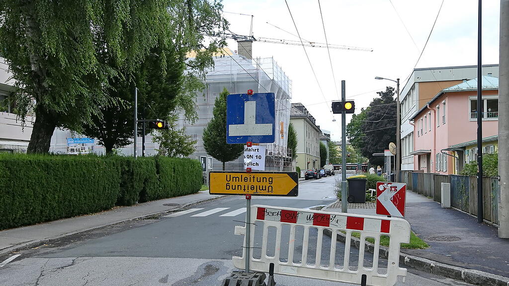 Straßensperren rund um Großbaustelle in Salzburg-Lehen