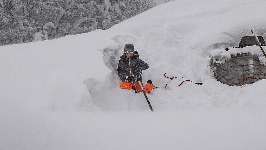 Über zwei Meter Schnee in Krispl