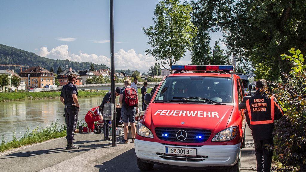 Mann aus Salzach gerettet