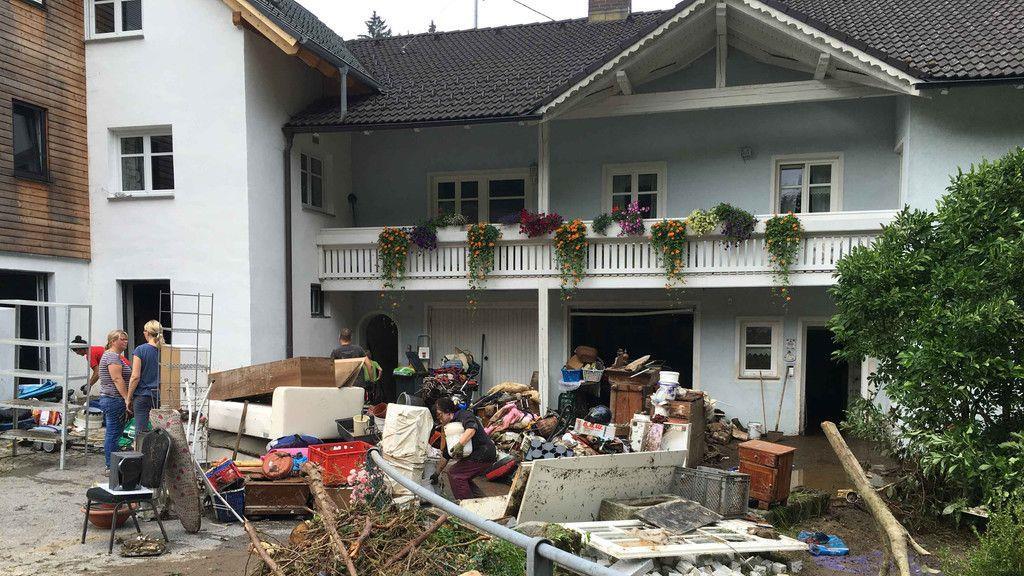 Aufräumarbeiten in Schärding und Umgebung nach Unwetter