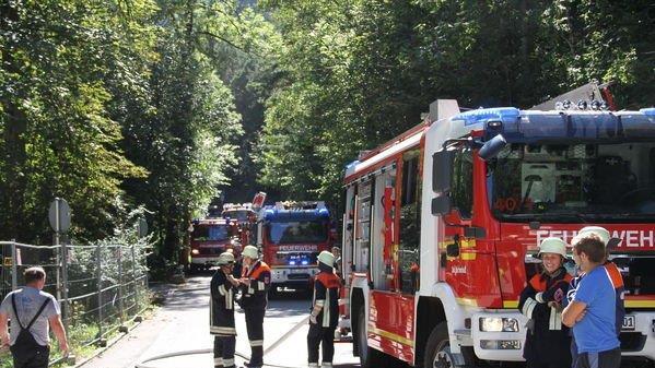 Gasthaus am Thumsee in Flammen