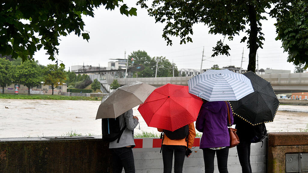 Hochwasser in der Stadt Salzburg