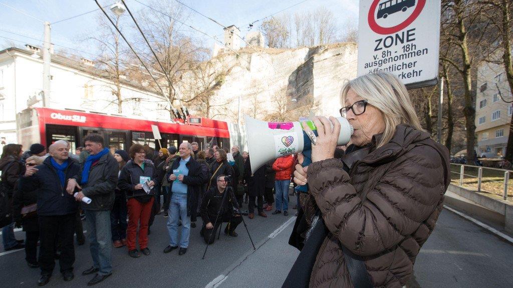 Demo gegen Mönchsberggaragen-Ausbau, II