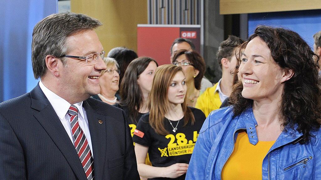 Landeshauptmann Günter Platter und seine künftige Koalitionspartnerin Ingrid Felipe.