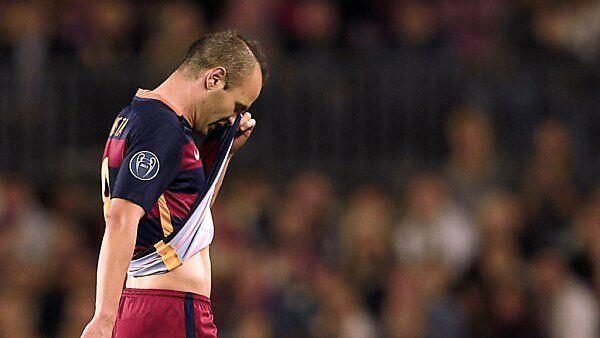 Andres Iniesta zog sich eine Blessur zu