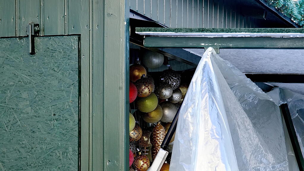 Salzburger Christkindlmarkt Aufbau