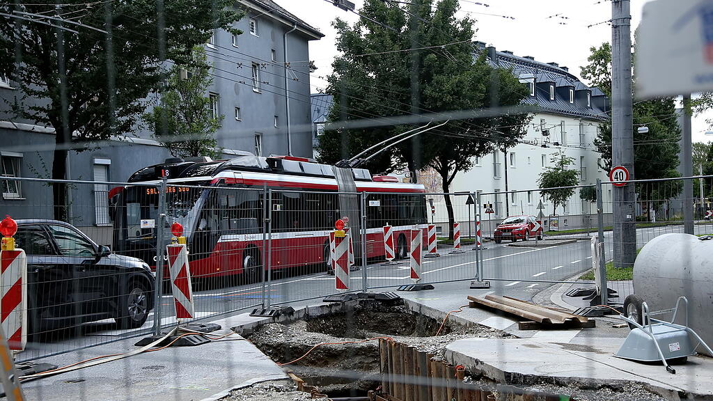 Straßensperren rund um Großbaustelle in Salzburg-Lehen