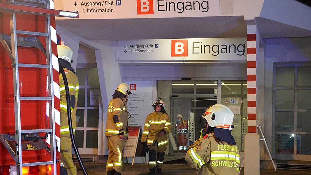 Feuerwehreinsatz Krankenhaus Schwarzach