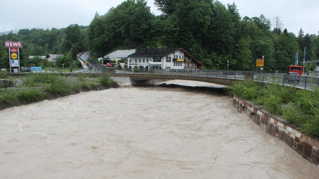 Hochwasser im Raum Berchtesgaden