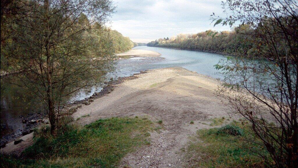 mündung der salzach mit saalach