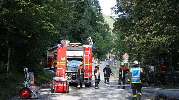 Gasthaus am Thumsee in Flammen