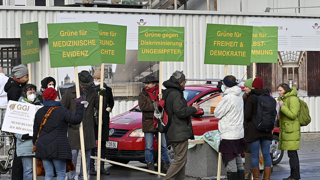 Demo gegen Impfpflicht in Wien