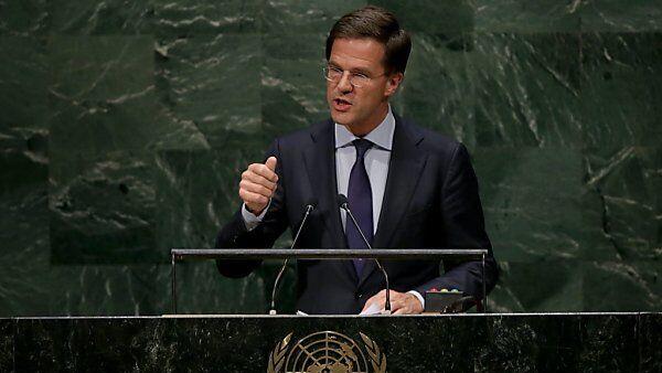 Premier Mark Rutte vor der UNO-Vollversammlung