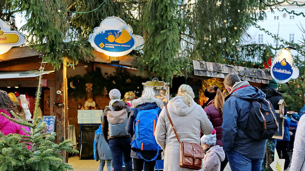 Salzburger Christkindlmarkt am 4. Adventsonntag