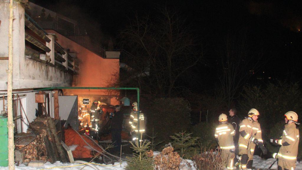 Holzlager in Brand