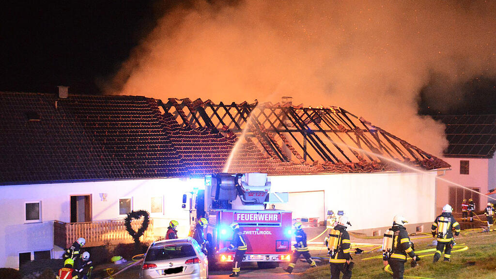 Brand Bauernhof Sonnberg im Mühlkreis