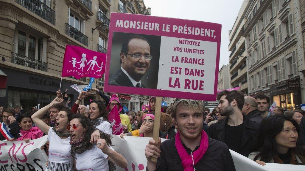 Proteste gegen Homo-Ehe in Paris
