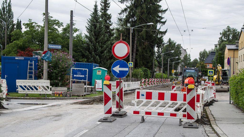 Bauarbeiten Triebenbachstraße Juli 2017
