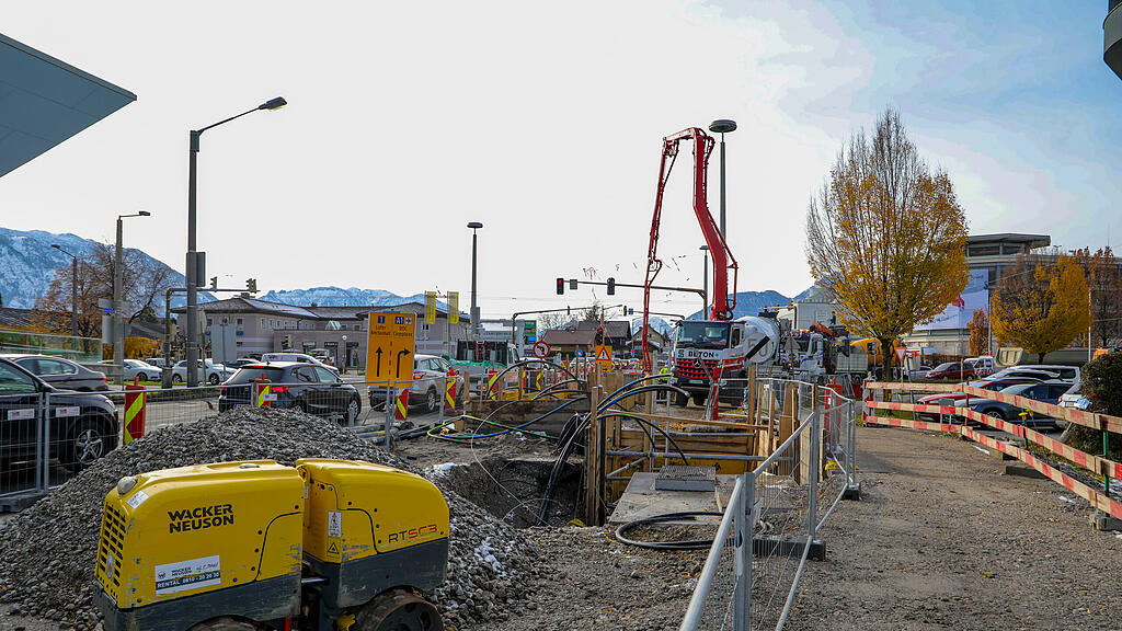 Fernwärme-Baustelle, Wals
