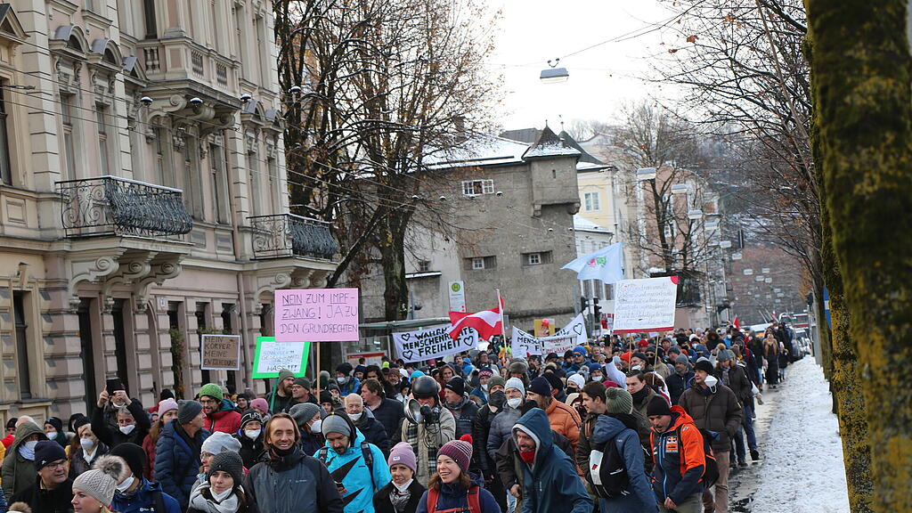 Corona-Demo in Salzburg 2